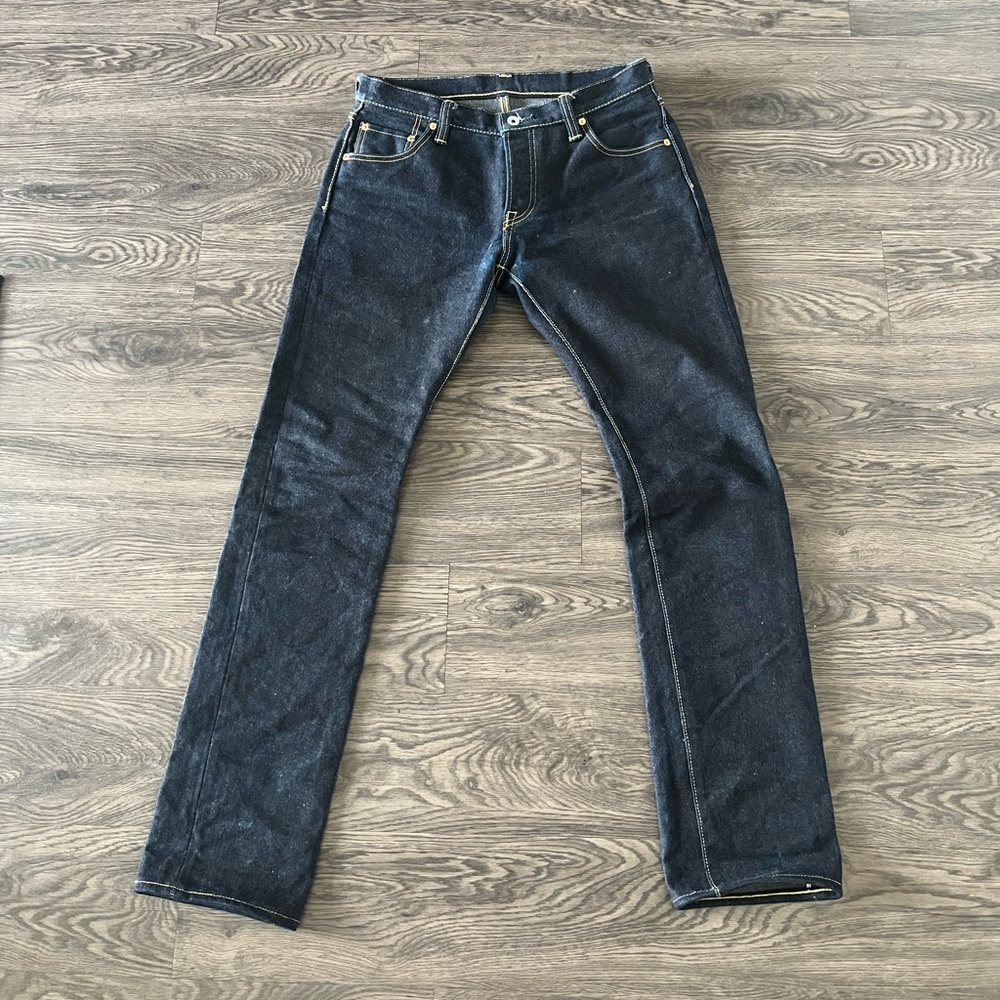 Iron heart x self edge collab raw denim jeans size 32